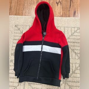 sweater Red and Black with Hoodie size 4t